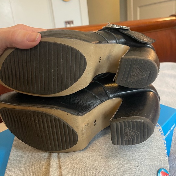 Women's Black Leather Mary Jane Shoes - Picture 7 of 12